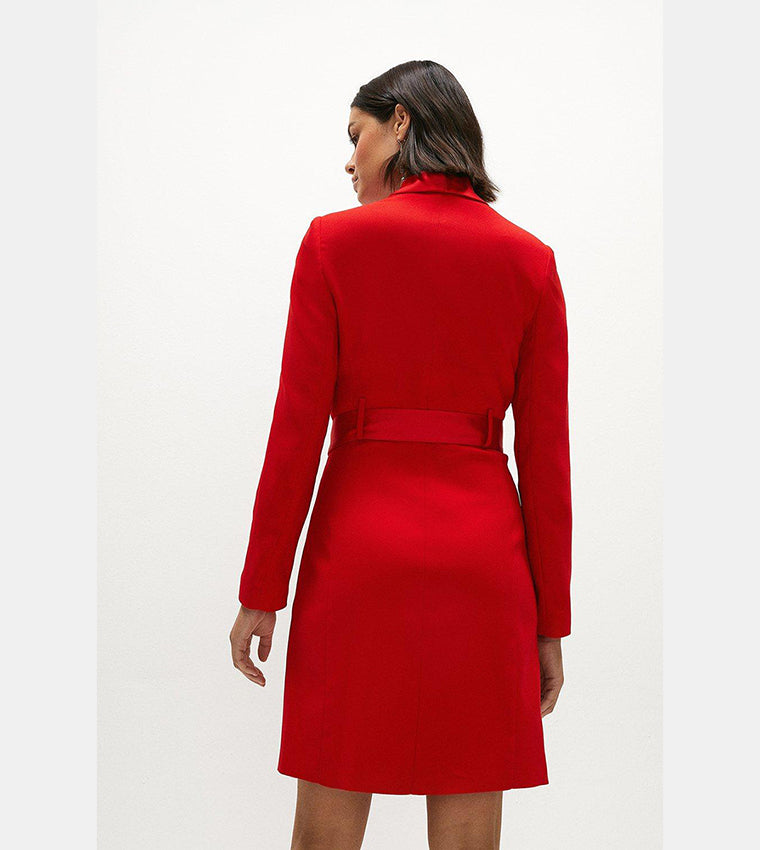 Tie Waist Mini Red Dress by Coast