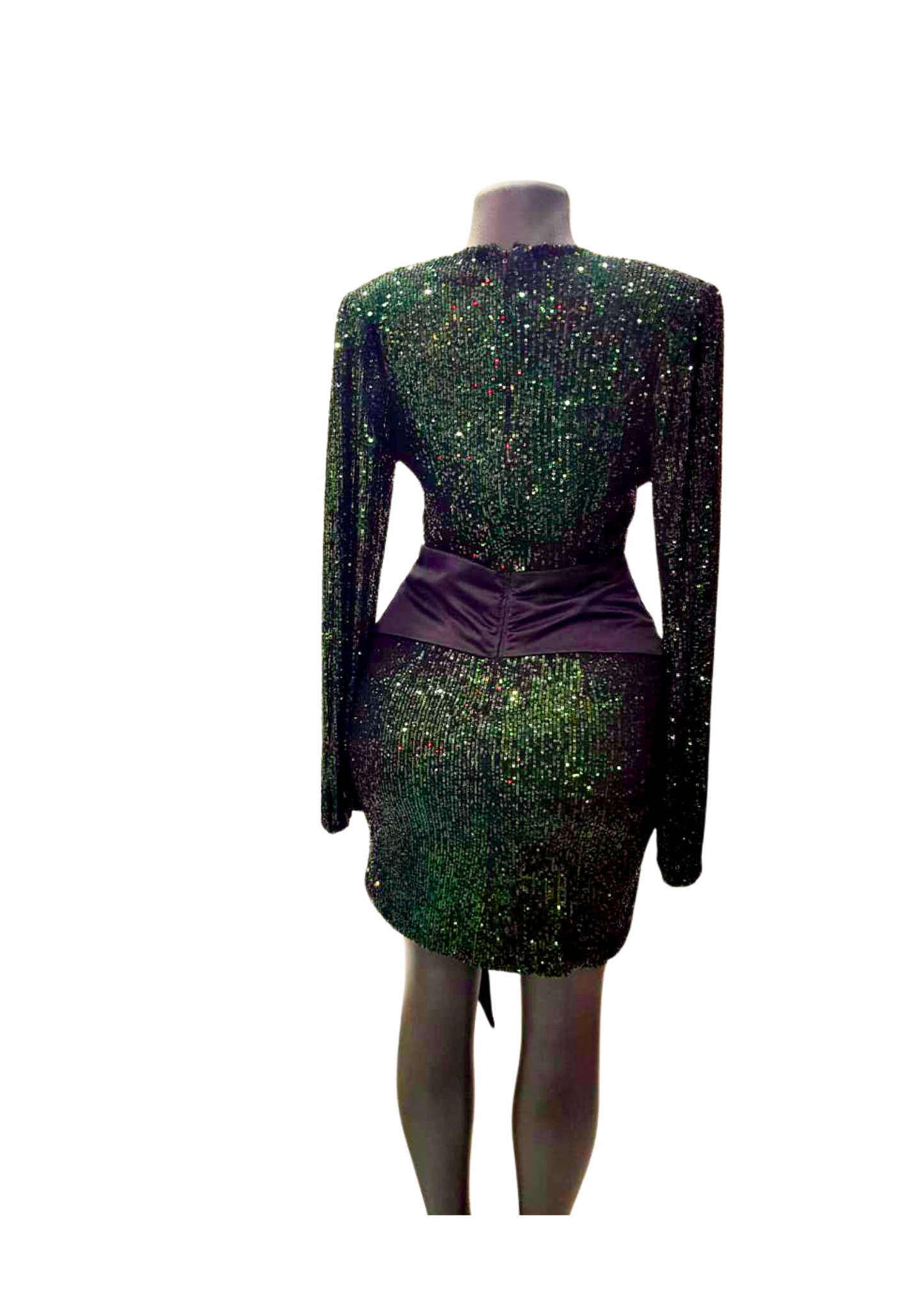 Quiz Sequin green Party dress